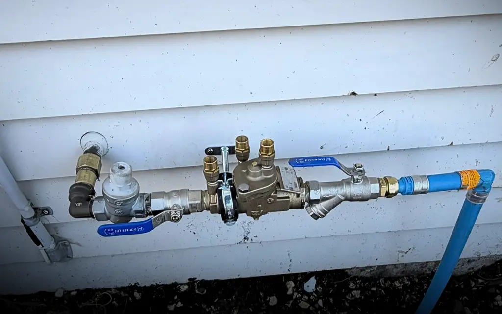 Backflow prevention device installed and tested on a Hamilton water supply