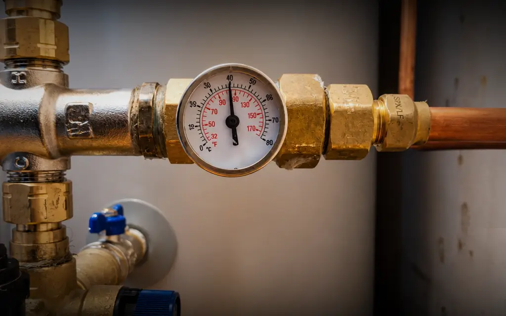 Plumber servicing plant room pipework for a Hamilton facility