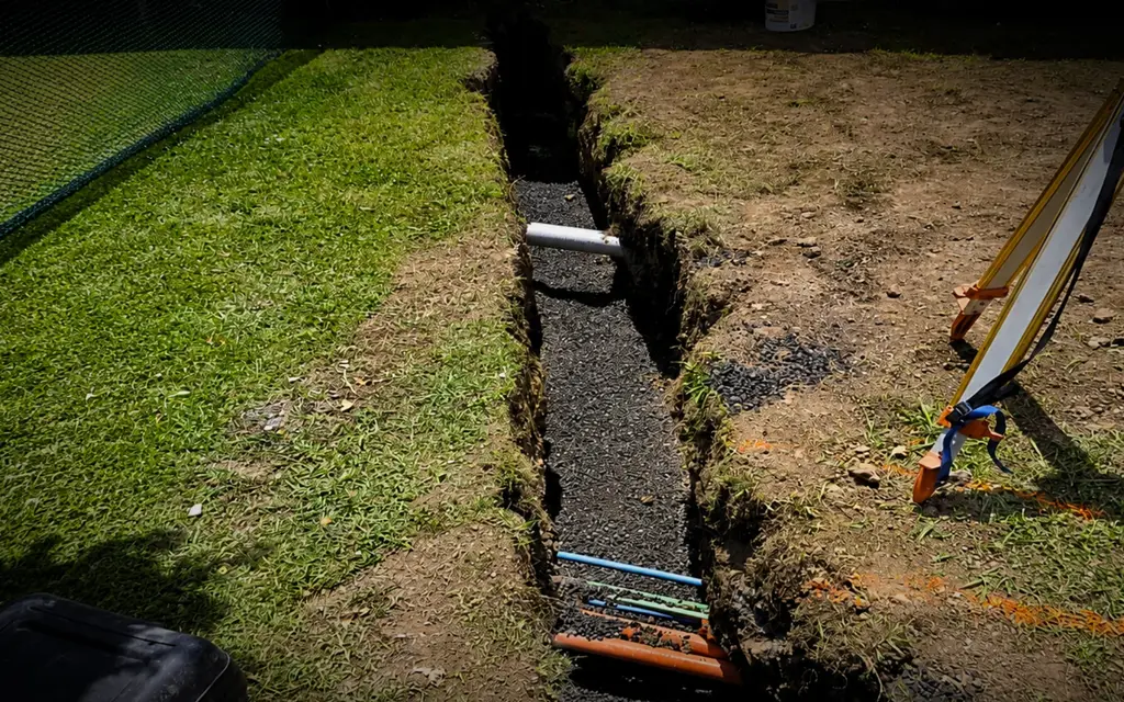 Hydro excavation truck safely digging around underground services in Hamilton