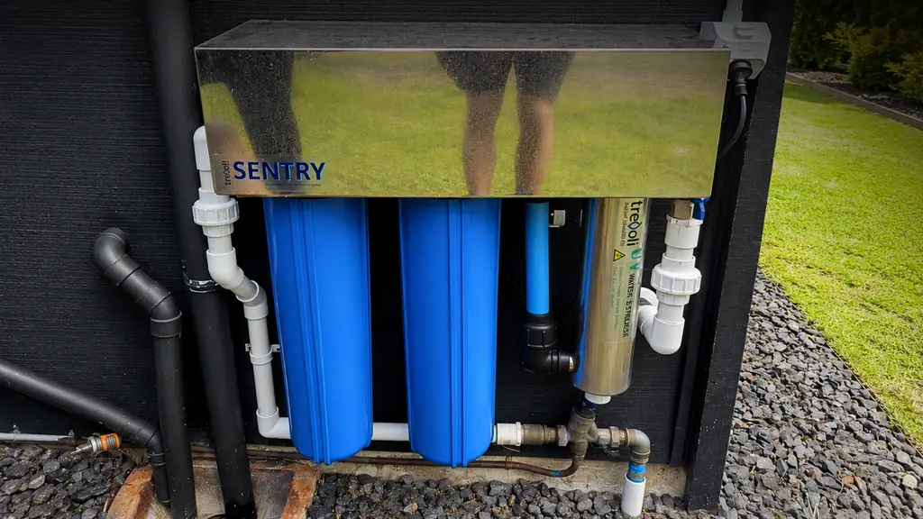 Under-bench water filtration system installed in a Hamilton home